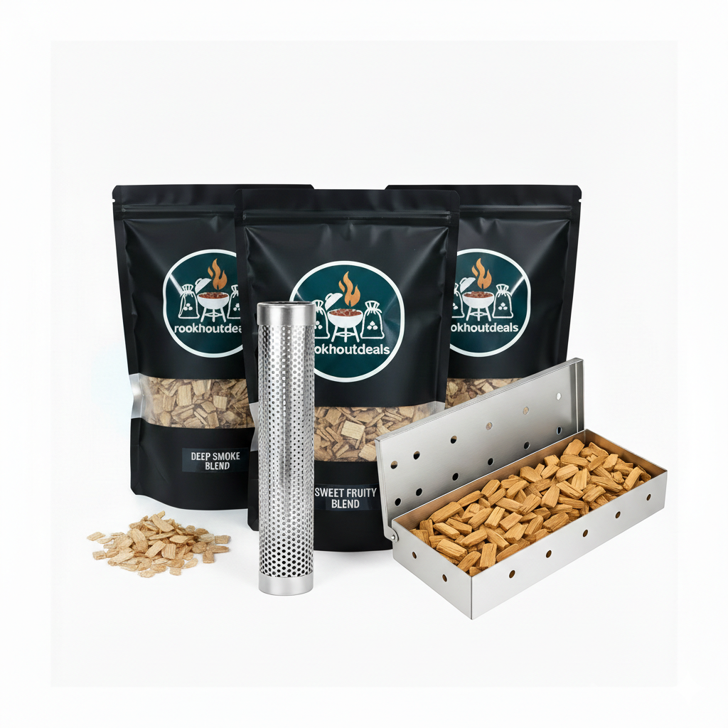 Ontdek Jouw Rooksmaak Starter Set - Houtsnippers 3x600g + rooktool