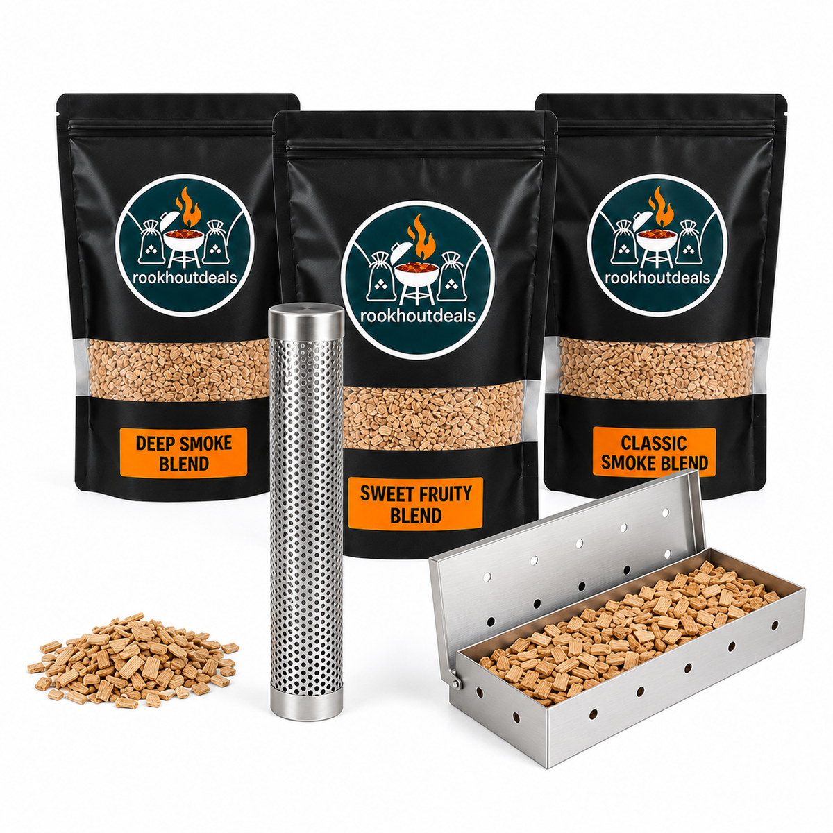 Discover Your Smoke Flavor Starter Set - Wood Chips 3x600g + smoker tool