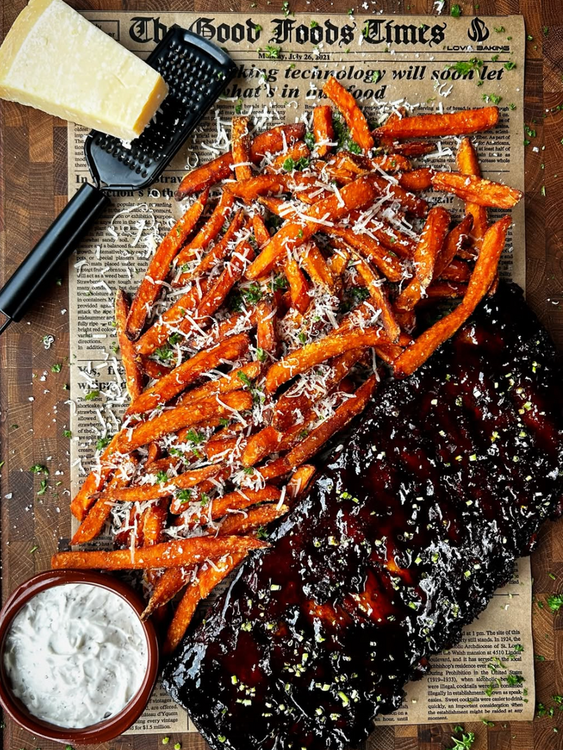 Iberico spareribs gerookt met hickory